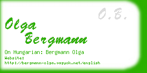 olga bergmann business card